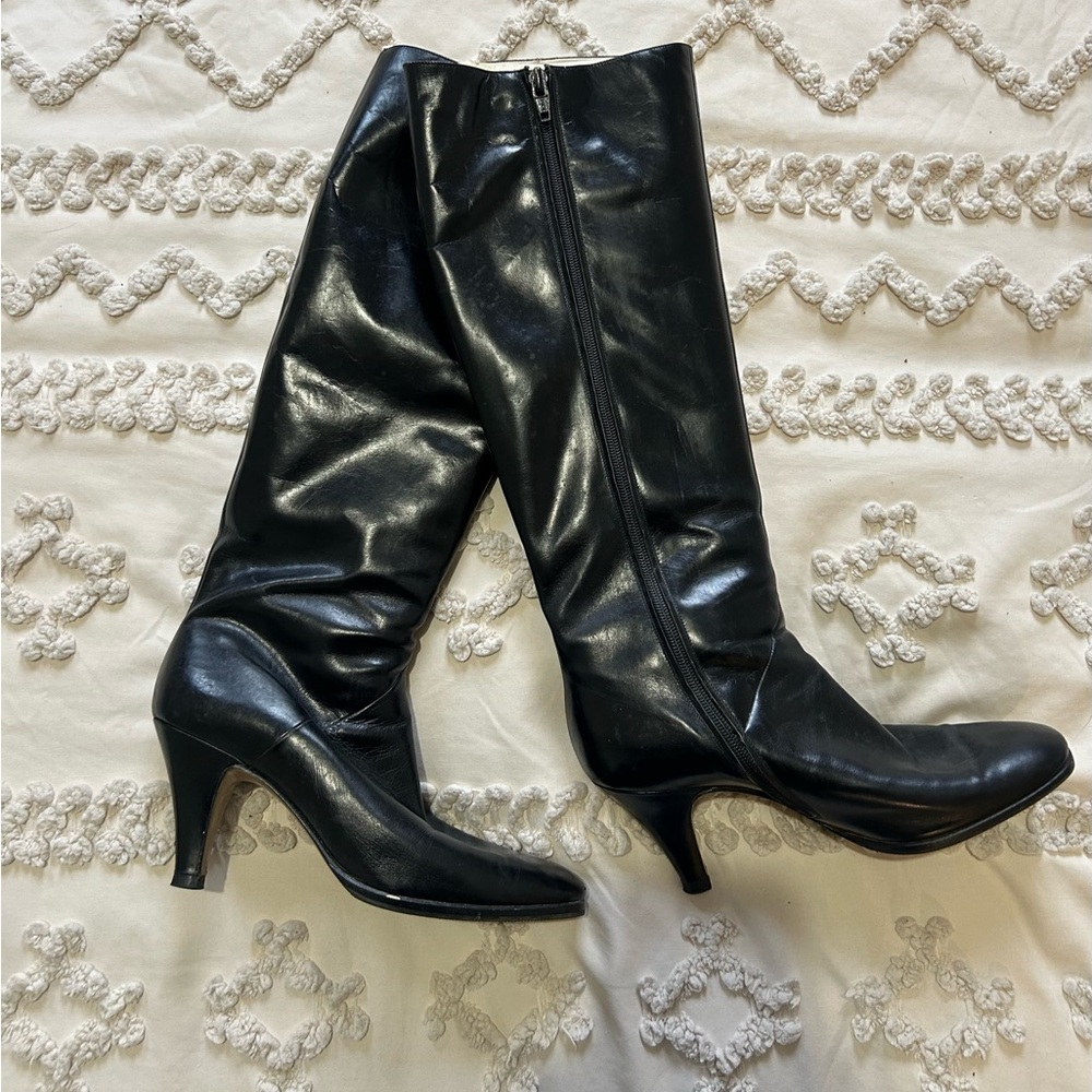 Guarro women’s knee high heels boots vintage 70s 80s size 36